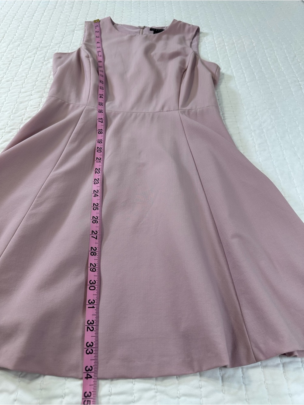 Theory VirginWool Blend Sleeveless Classic Fit and Flare Mini Dart Dress Size 4 - Picture 4 of 14